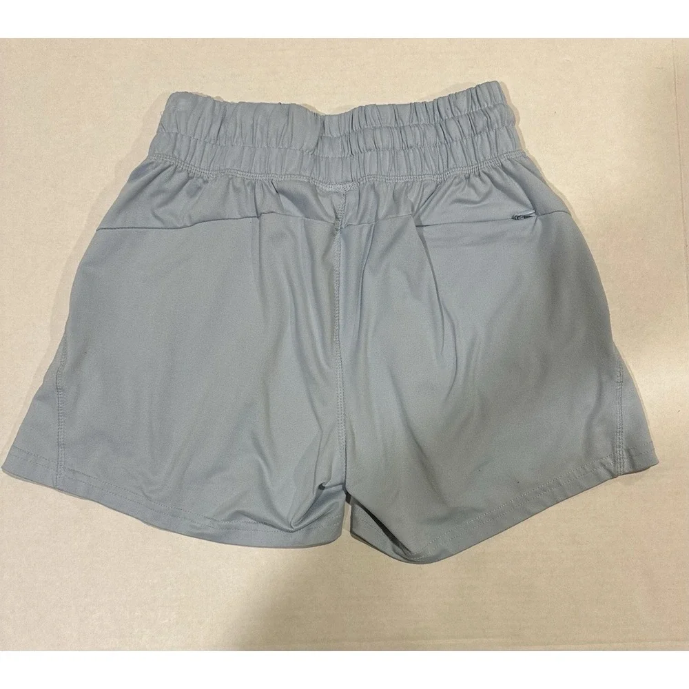 GOAT USA Shorts Embroidered Leg Light Blue Drawstring Elastic 22 In. Waist Boys
